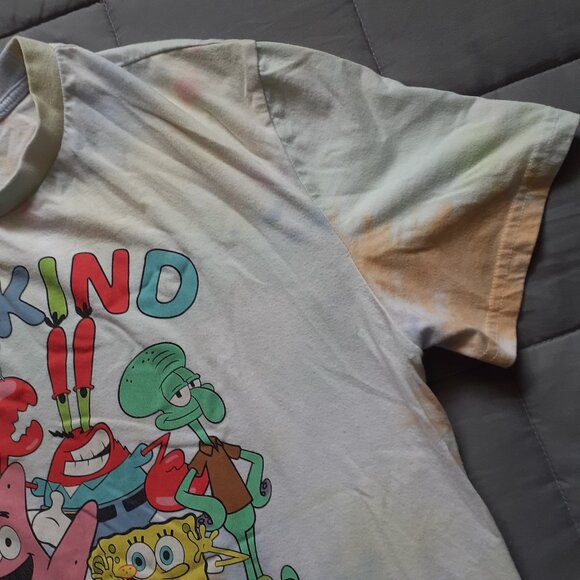 Nickelodeon Spongebob Squarepants Be Kind Pastel Tie Dye T-shirt Womens Large - Picture 4 of 7